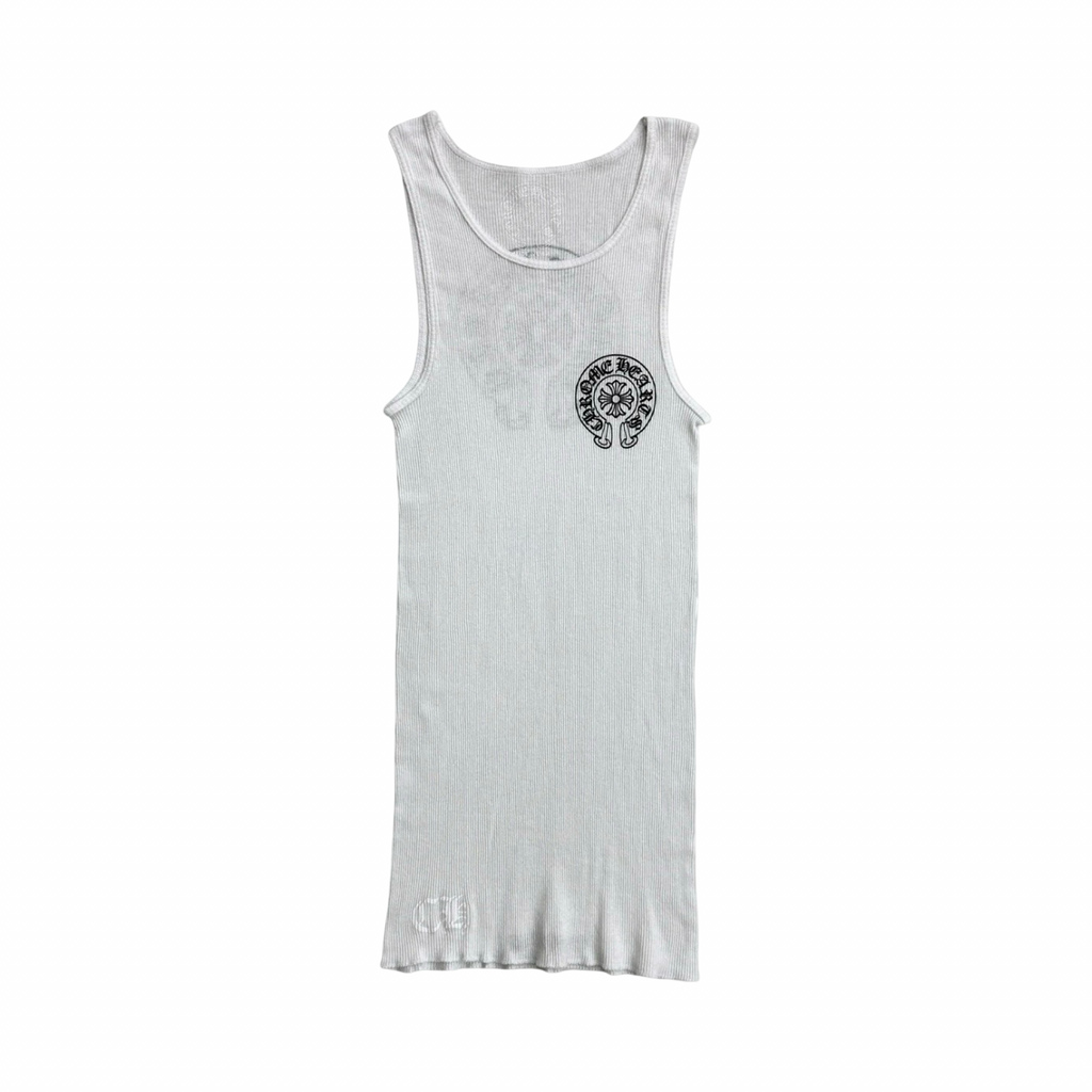 Chrome Hearts Horseshoe White Tank Top