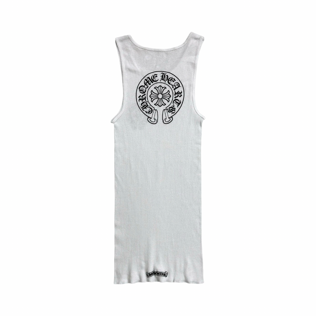 Chrome Hearts Horseshoe White Tank Top