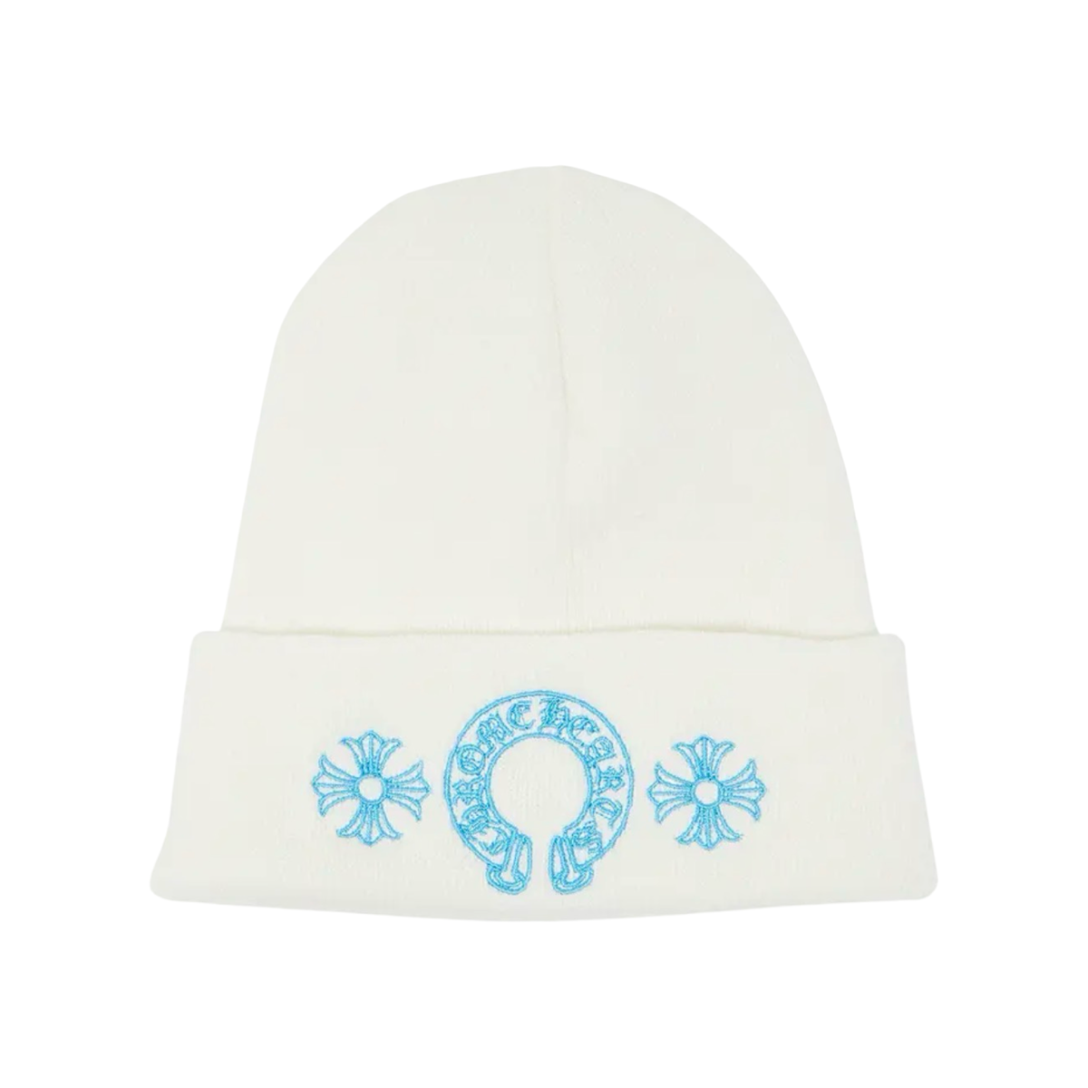 Chrome Hearts Miami Exclusive Horseshoe Beanie White/Blue
