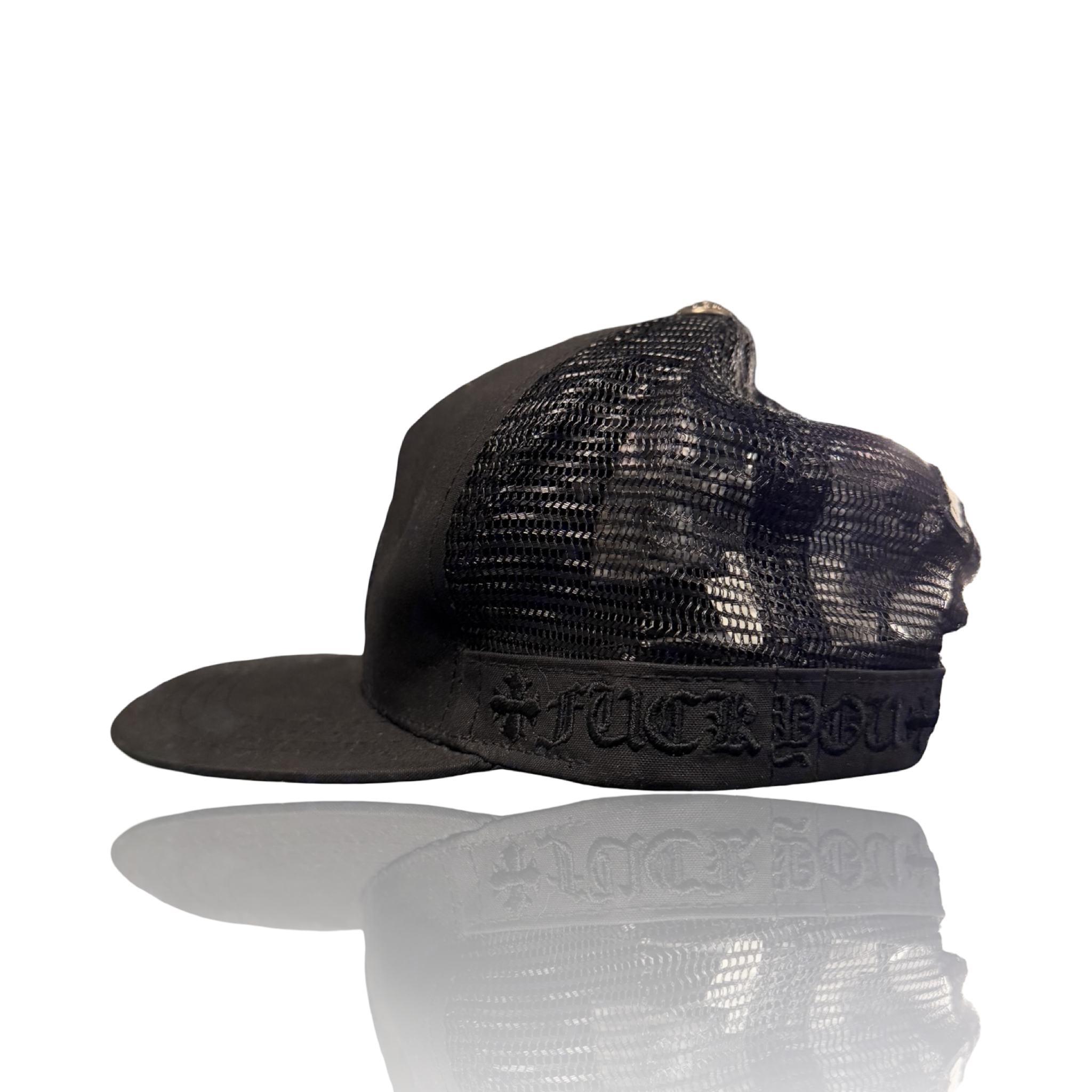 Chrome Hearts CH Logo Fuck You Trucker Black