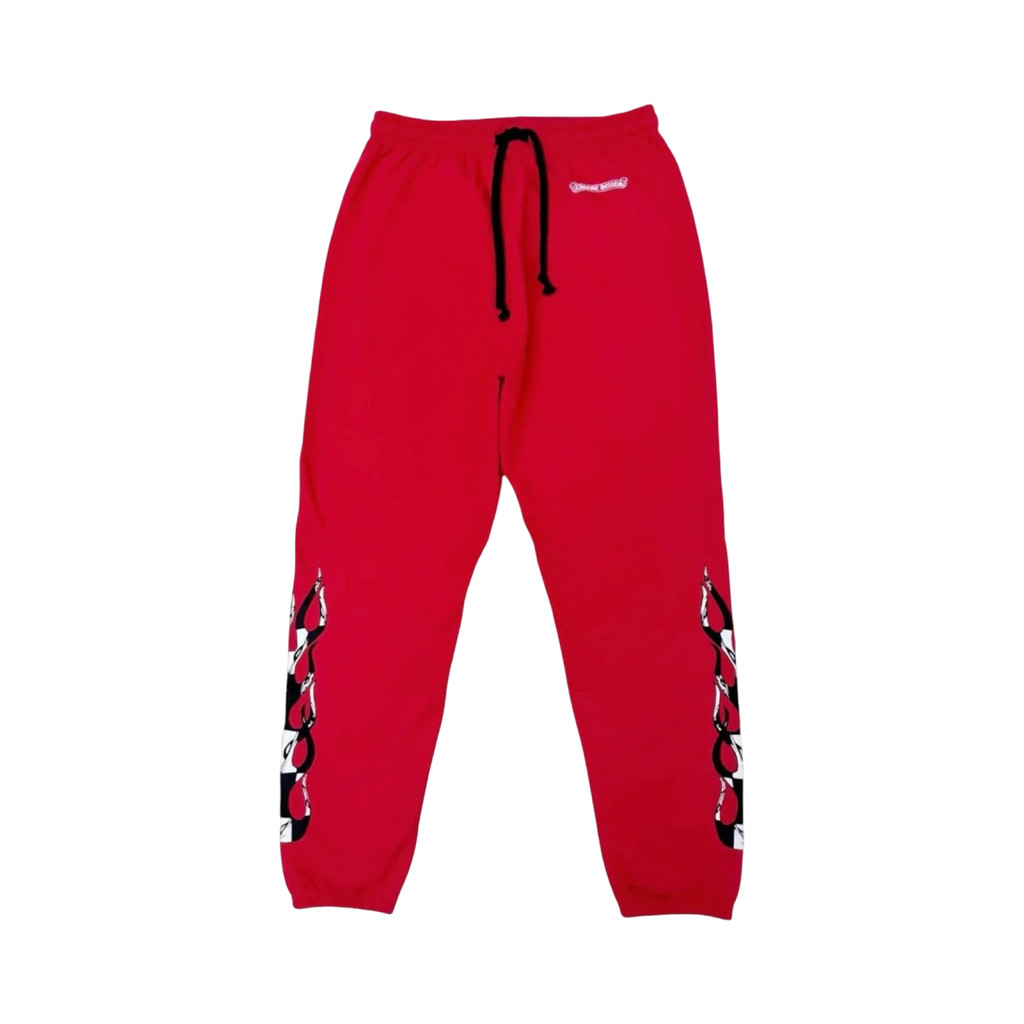 Chrome Hearts x Matty Boy Flame Logo Sweatpants Red