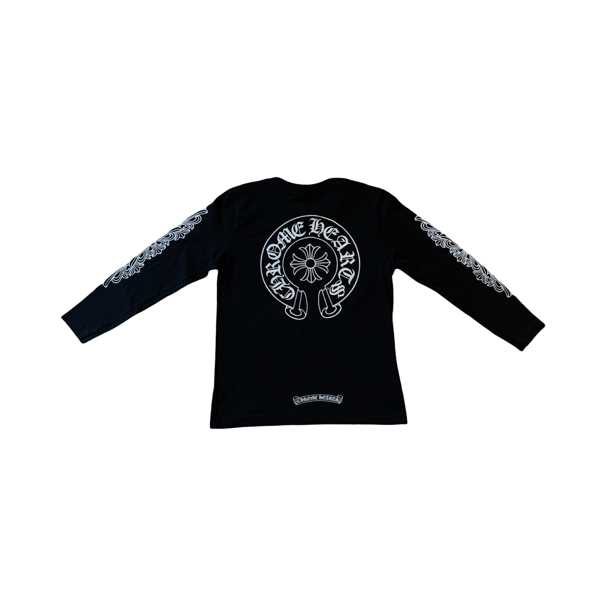 Chrome Hearts Horseshoe Logo Floral Longsleeve Black (Kids)