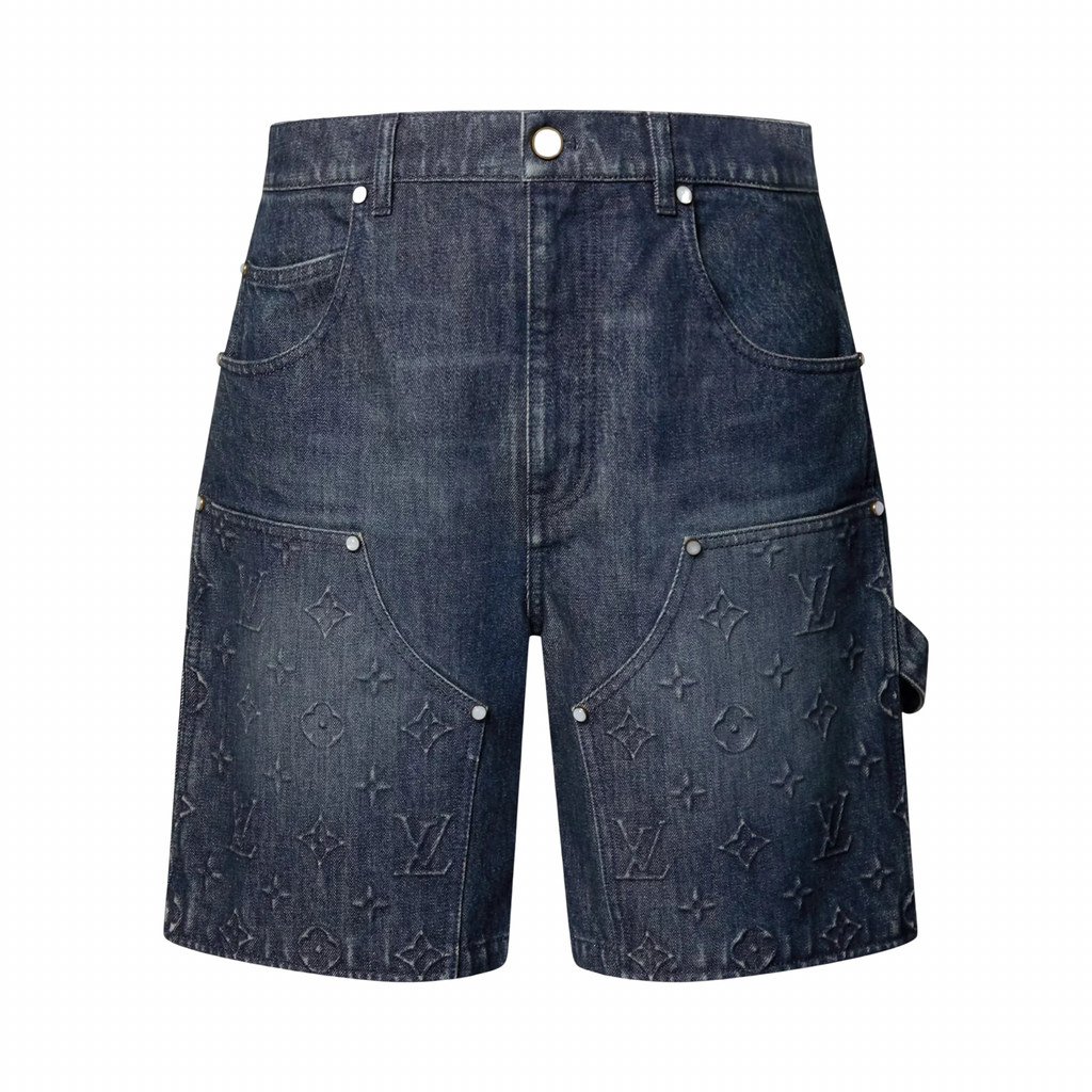 Louis Vuitton Dark Blue Monogram Carpenter Shorts