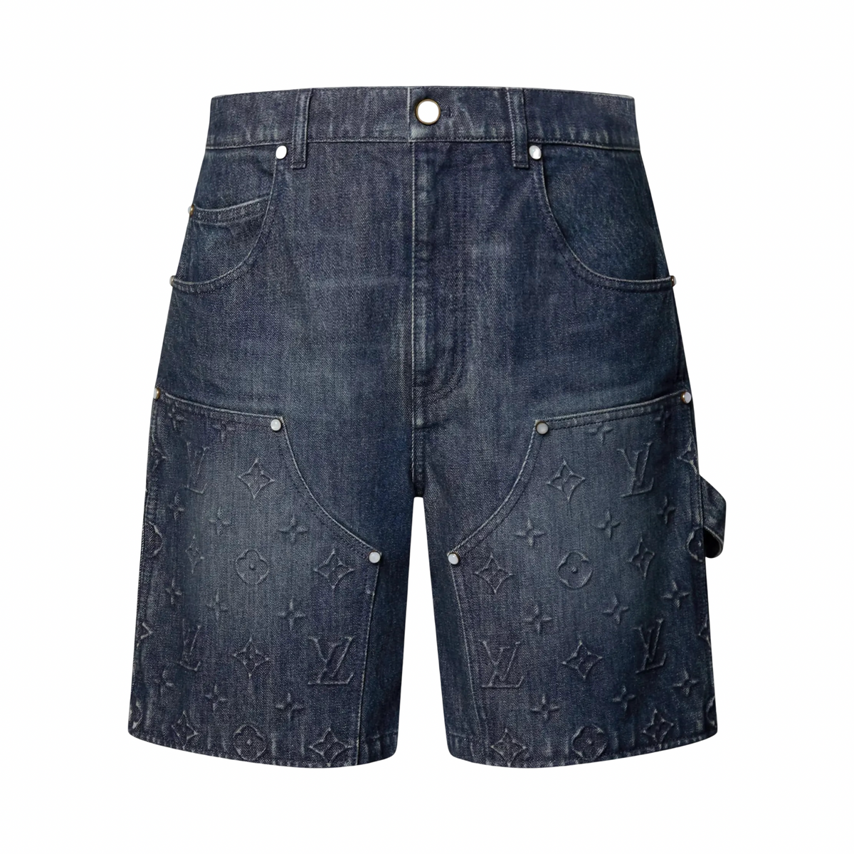 Louis Vuitton Dark Blue Monogram Carpenter Shorts