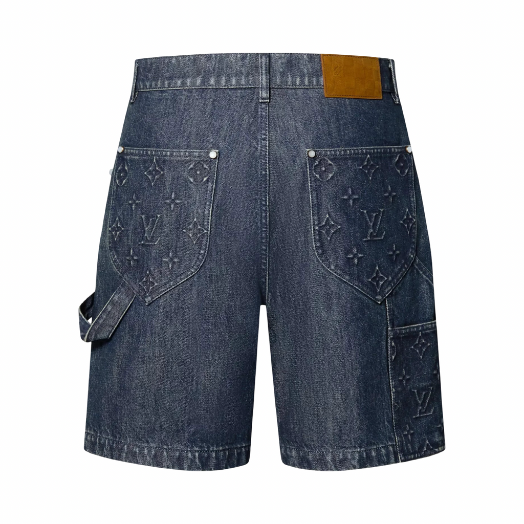 Louis Vuitton Dark Blue Monogram Carpenter Shorts