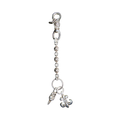 Chrome Hearts Plus Ball Cross Keychain 3" (Fleur & Love Dagger Charm)