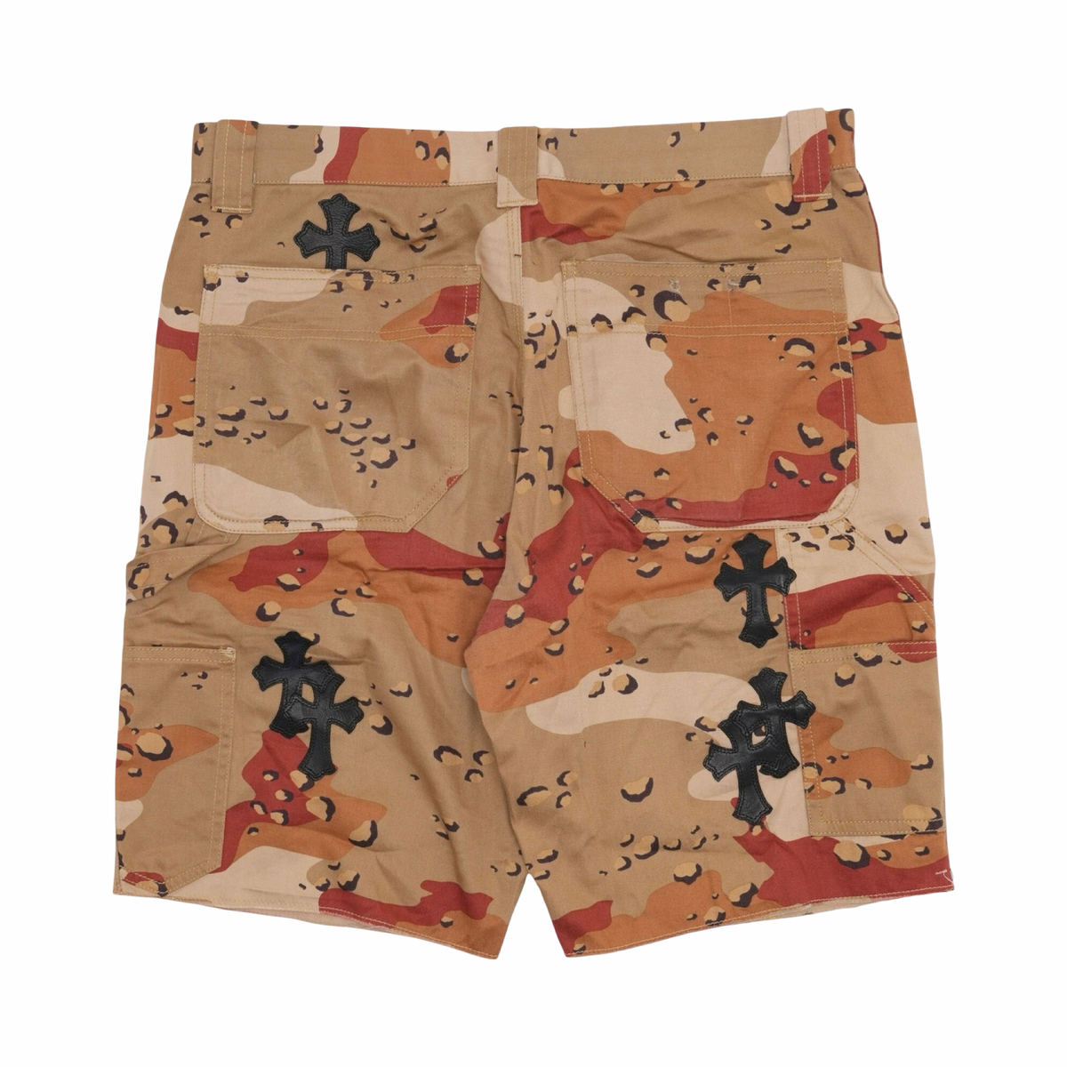 Chrome Hearts Sex Records Leather Shorts Desert Camo
