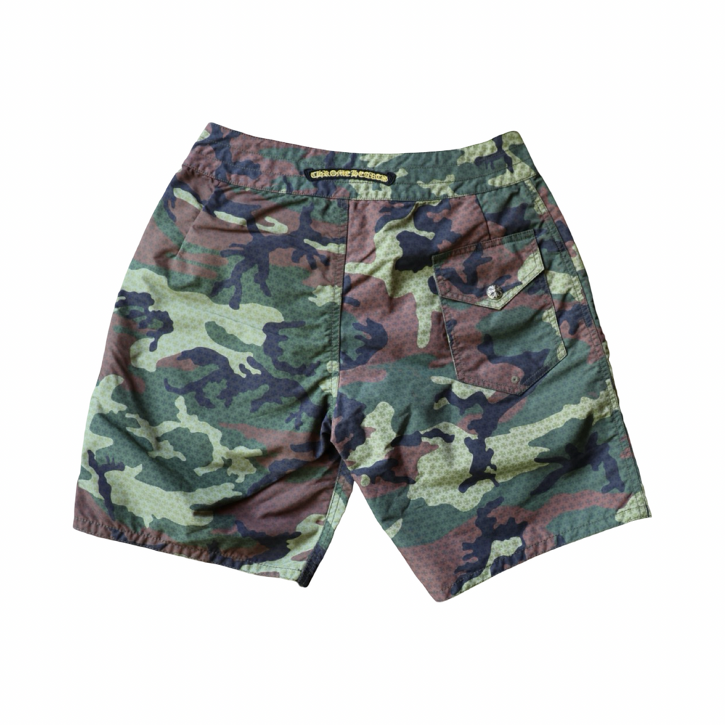 Chrome Hearts Patch Nylon Black Cross Shorts Camo