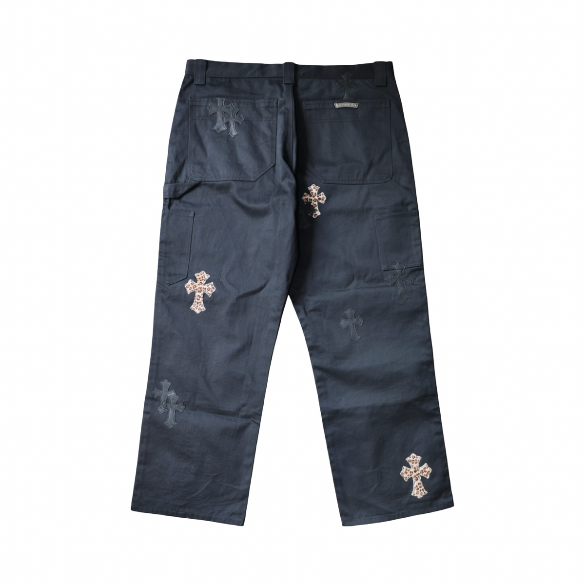 Chrome Hearts Cheetah Cross Patch Double Knee Carpenter Pants