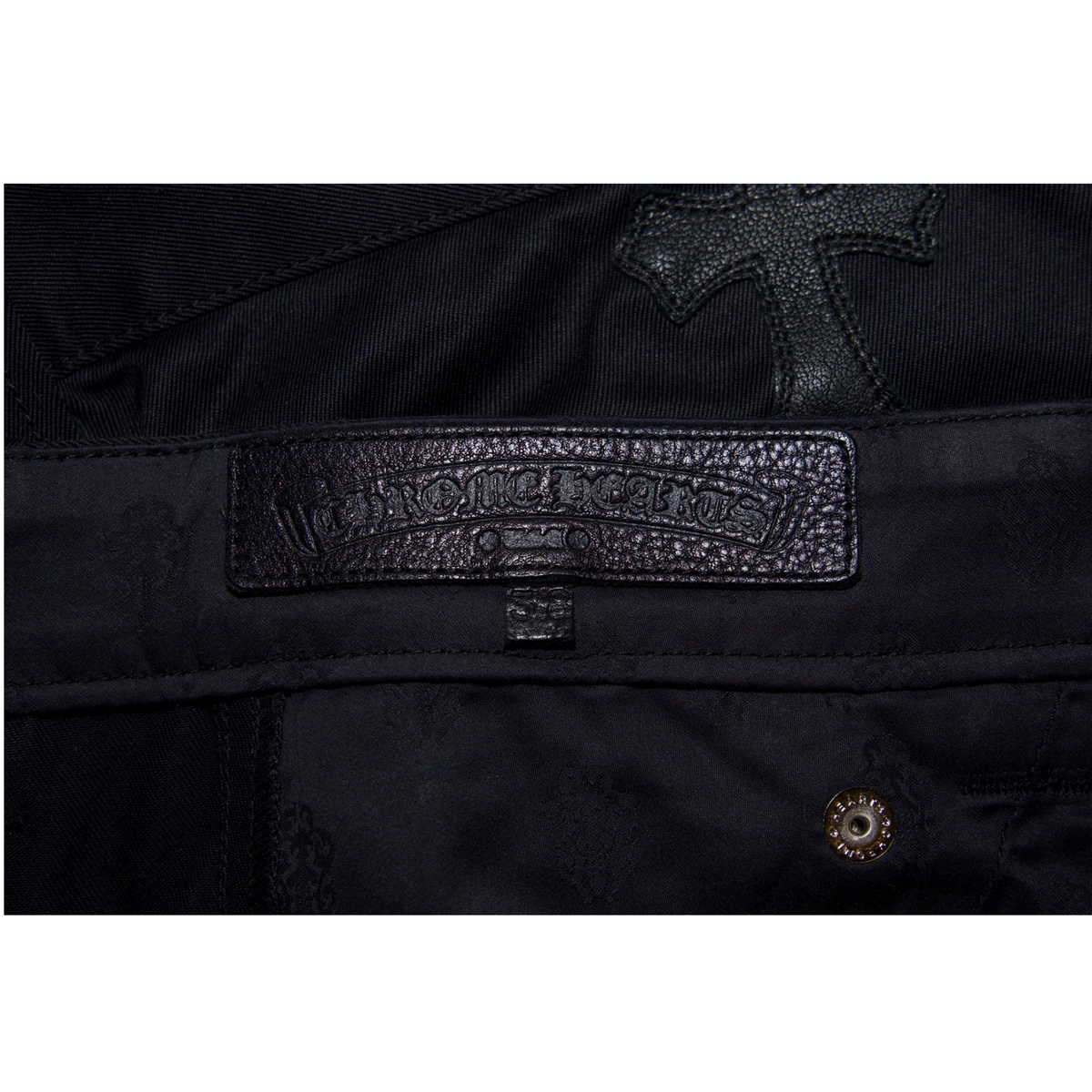 Chrome Hearts Cheetah Cross Patch Double Knee Carpenter Pants