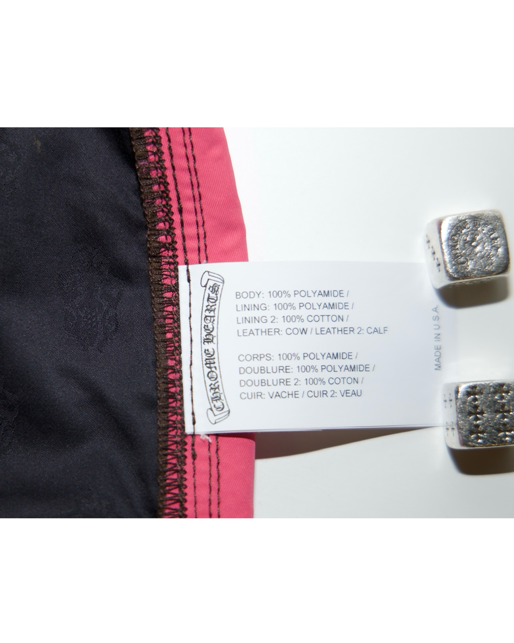 Chrome Hearts Leather Carpenter Nylon Pants Brown