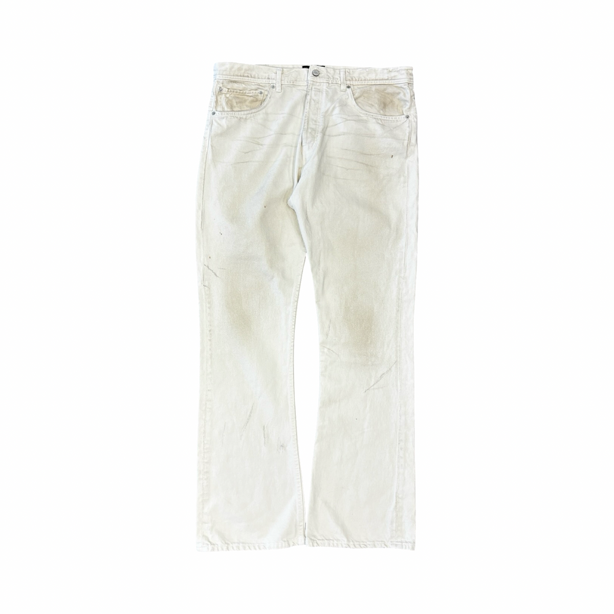 Enfants Riches Déprimés Wide Leg Washed Off White Pants