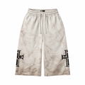 Happy Memories Don't Die Holy Cross 3/4 Shorts Mud White