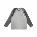 Chrome Hearts Cross Patch Embroidered Silk Raglan Grey LongSleeve Tee
