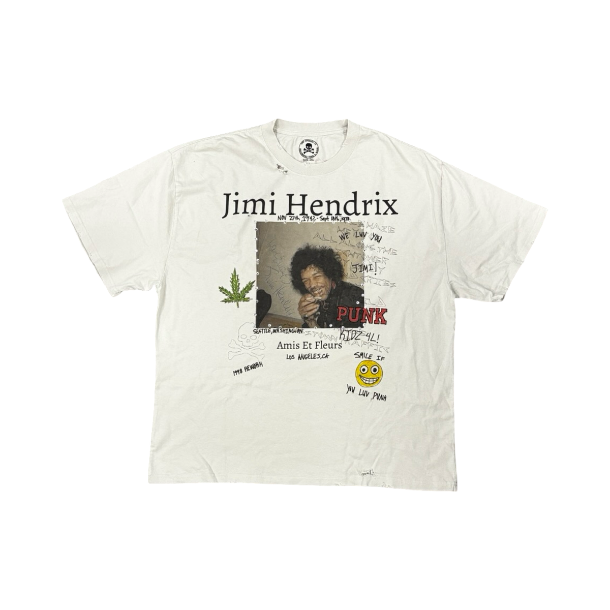 Amis Et Fleurs Jimi Hendrix Tee