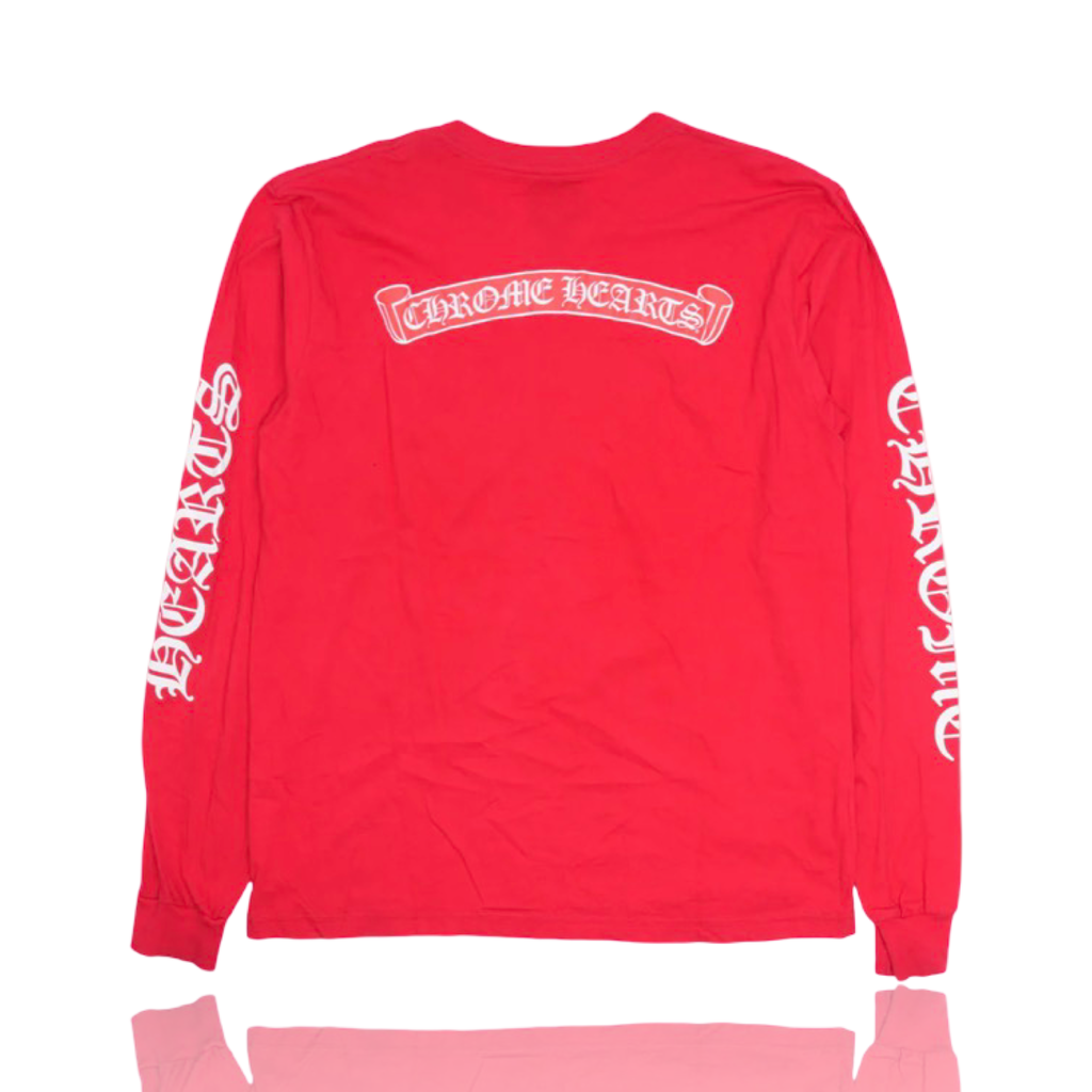 Chrome Hearts Horseshoe Logo Longsleeve Red
