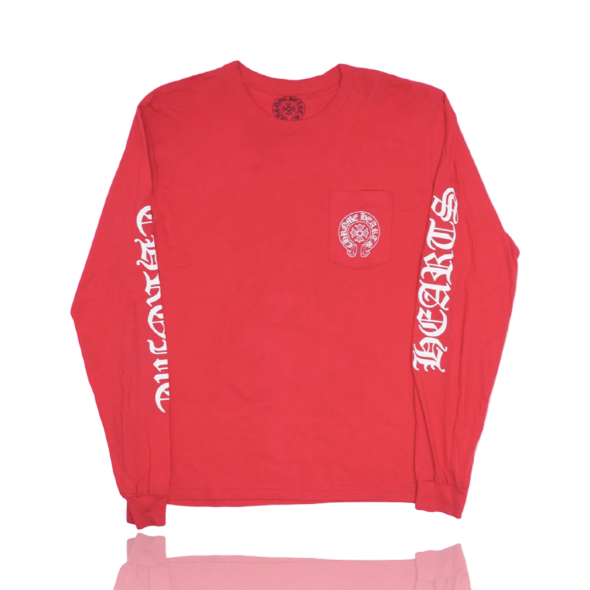 Chrome Hearts Horseshoe Logo Longsleeve Red