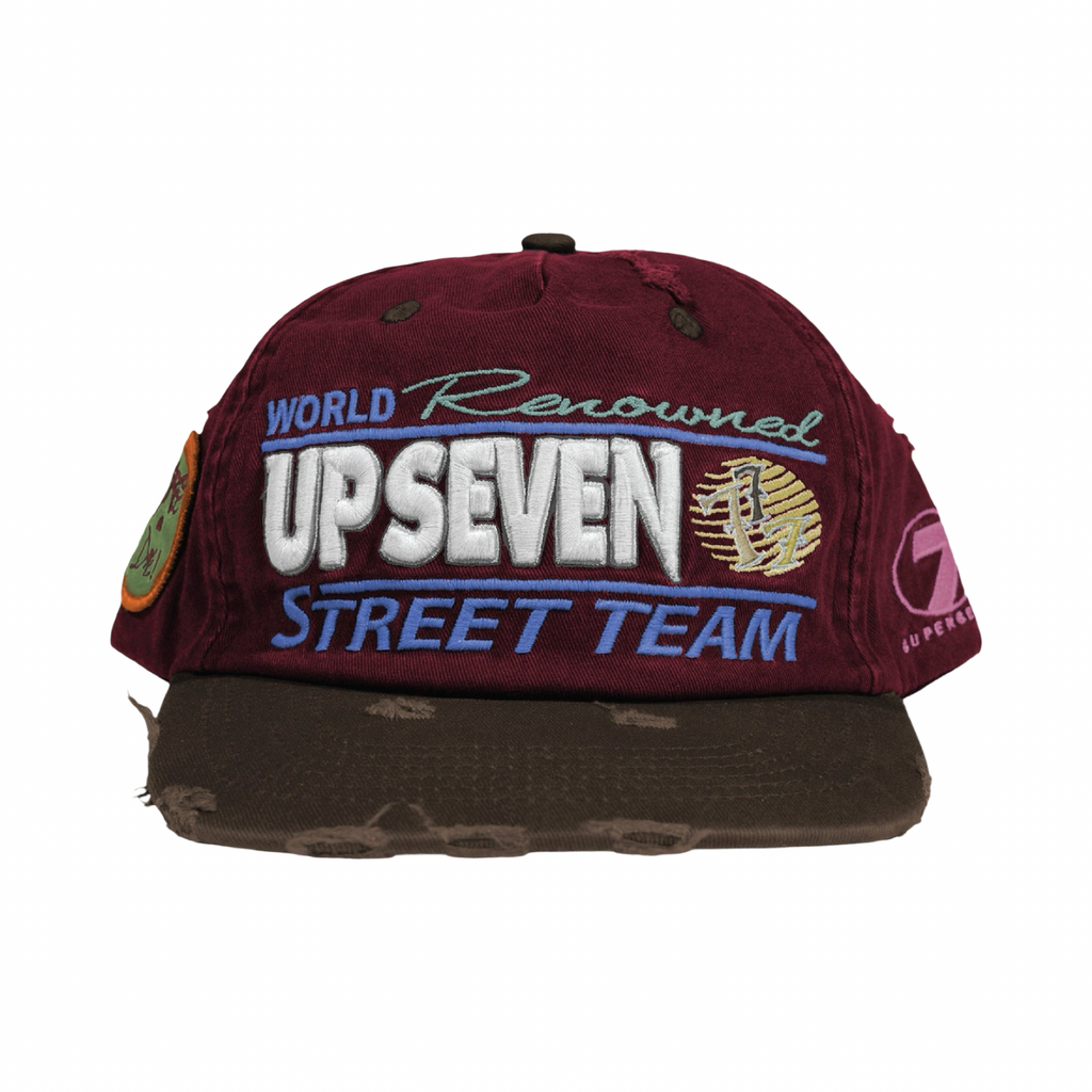 Up 7  Dweller Street Team Snapback Burgundy/Brown