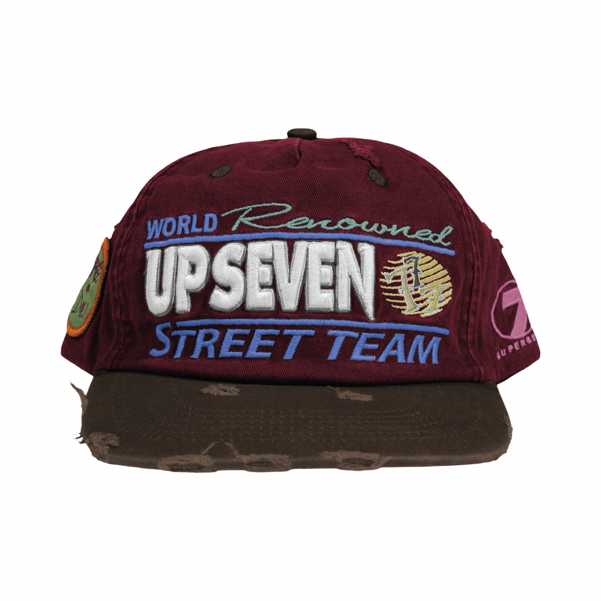 Up 7  Dweller Street Team Snapback Burgundy/Brown