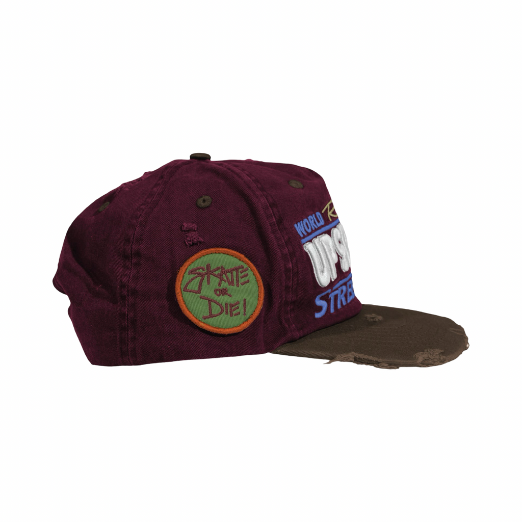 Up 7  Dweller Street Team Snapback Burgundy/Brown