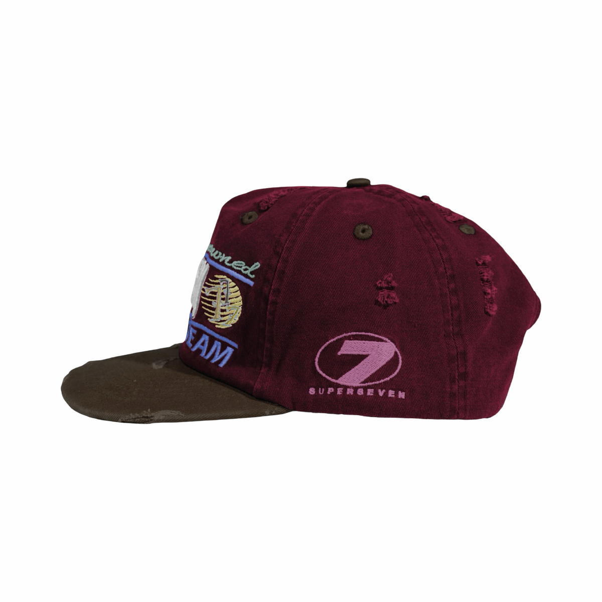 Up 7  Dweller Street Team Snapback Burgundy/Brown