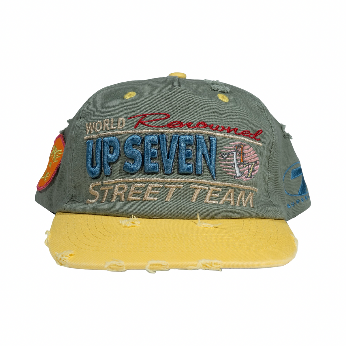 Up 7  Dweller Street Team Snapback Green/Yellow