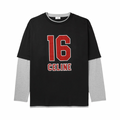 Celine Double Layered Longsleeve Black Red