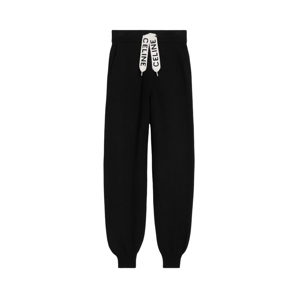 Celine Drawstring Cashmere Set Black