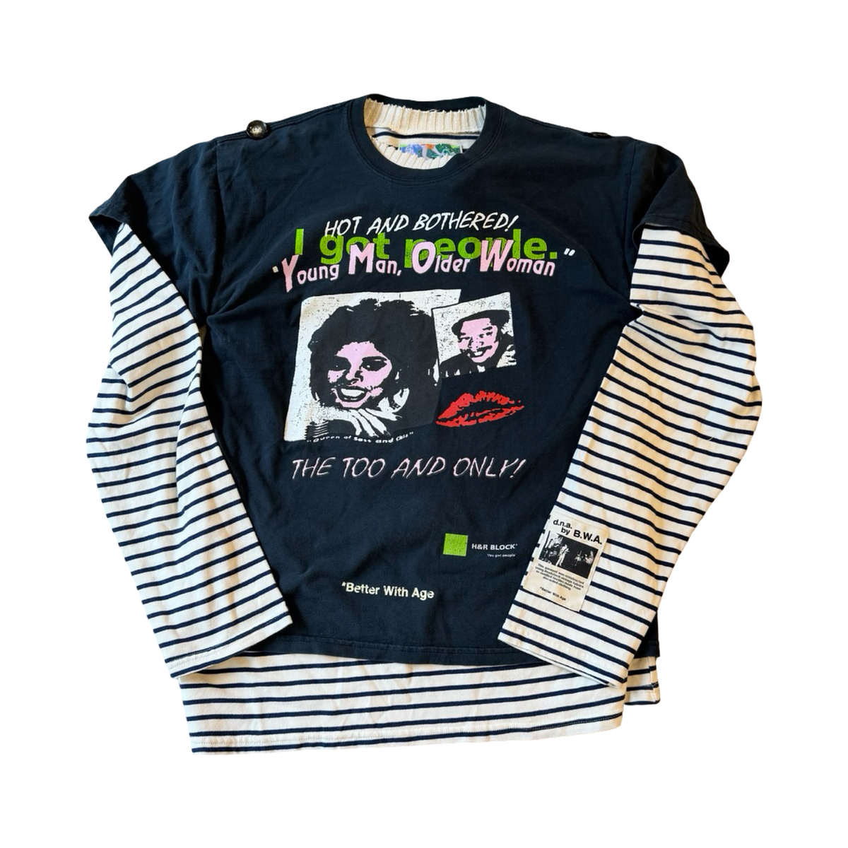 *Better With Age Young Man Double Layered Longsleeve Washed Black #6