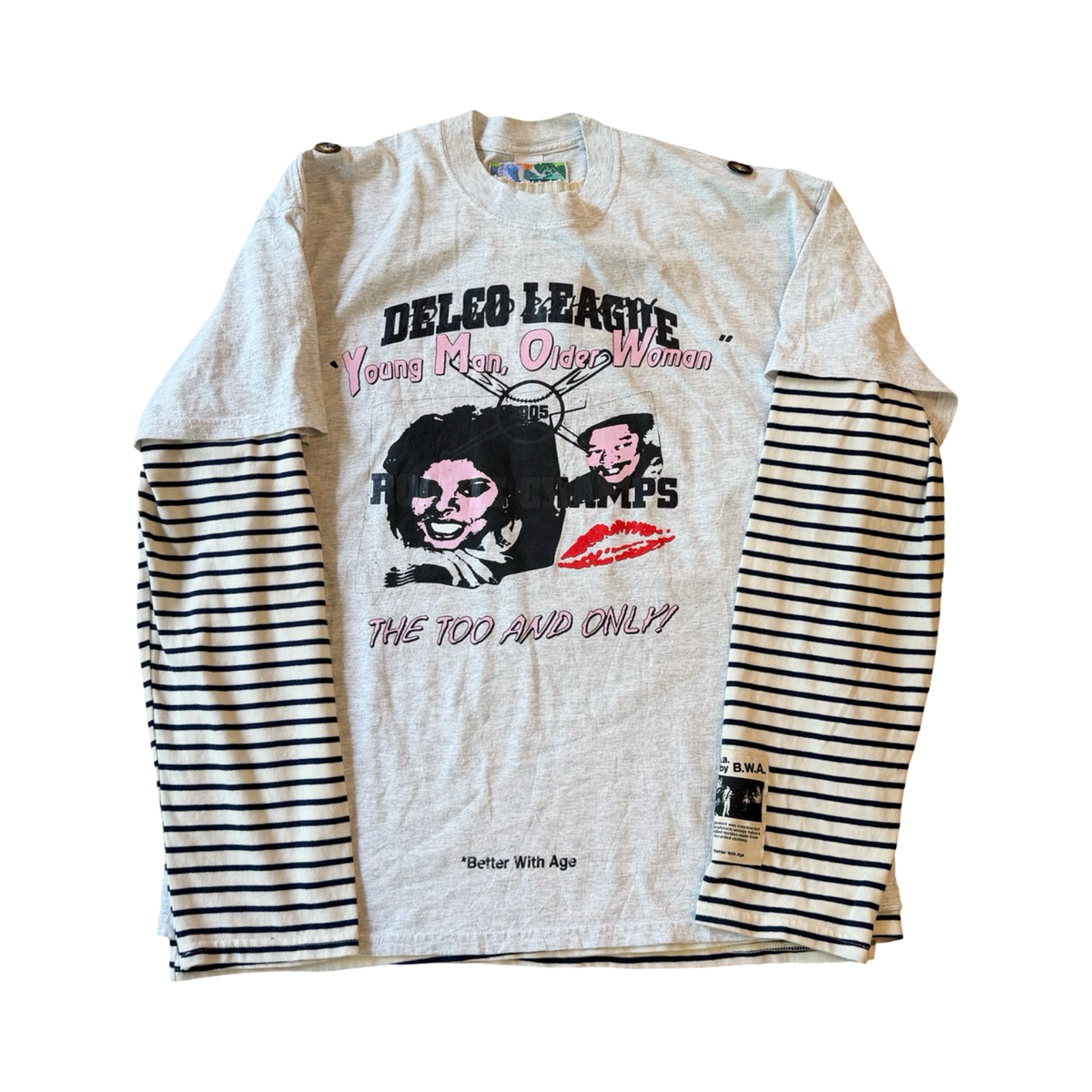 *Better With Age Young Man Double Layered Longsleeve #1 Grey