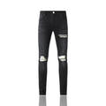 Amiri MX1 Black Suede Patch Denim