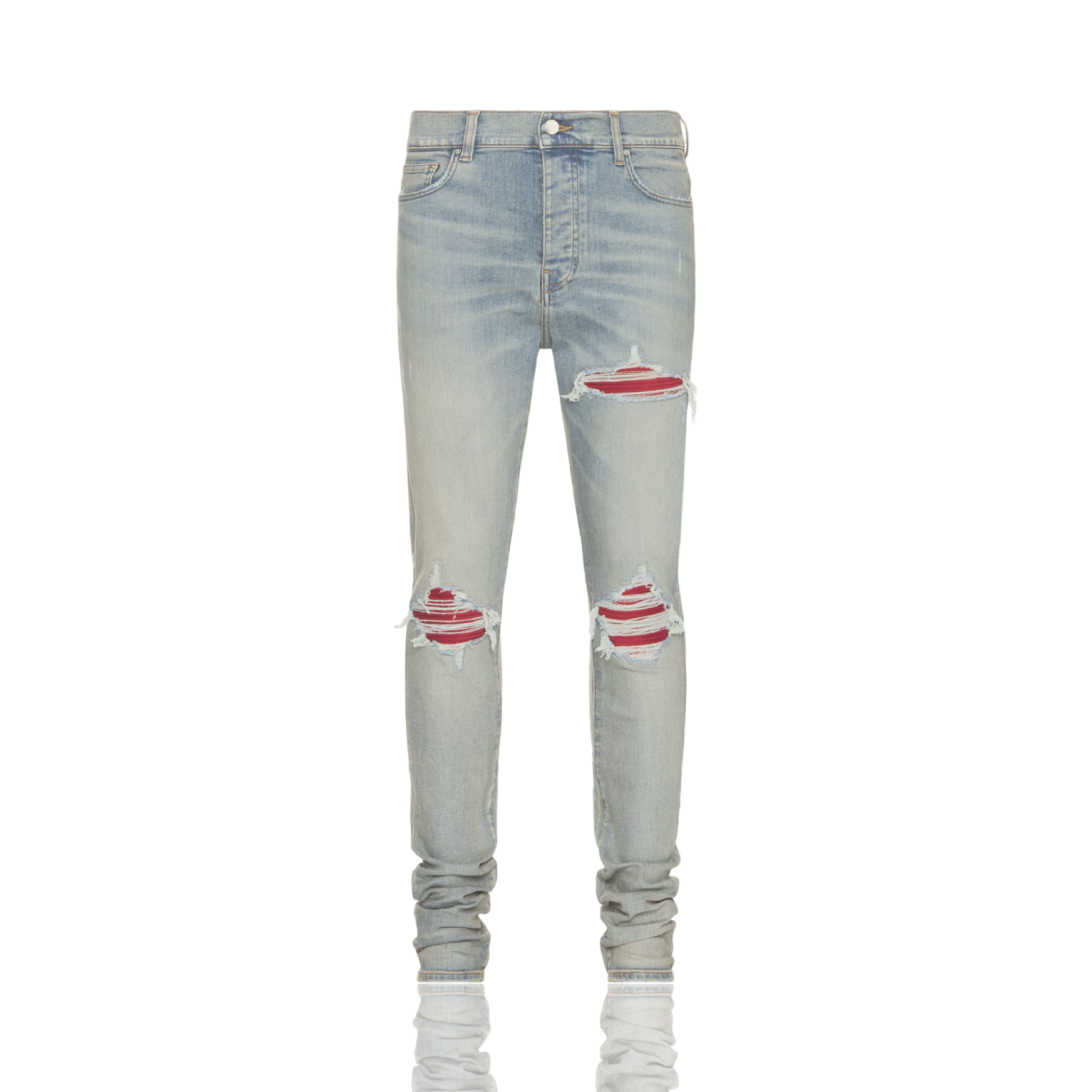 Amiri MX1 Clay Indigo Red Patch Denim