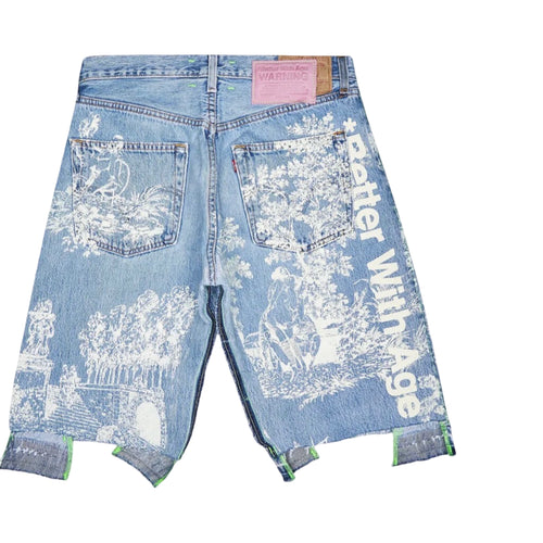 *Better With Age Teresa Wide Denim Shorts Indigo