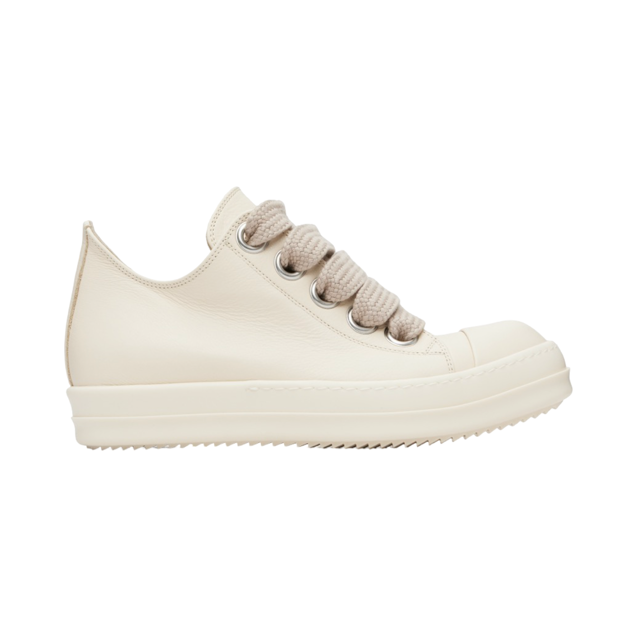 Rick Owens Leather Jumbo Lace Low Milk/Milk