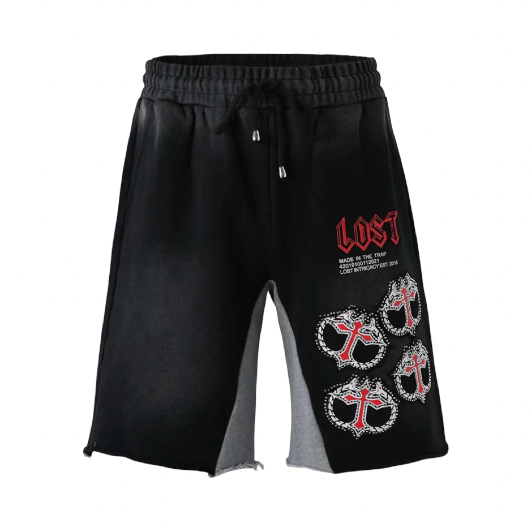 Lost Intricacy Black/Red MITT Shorts