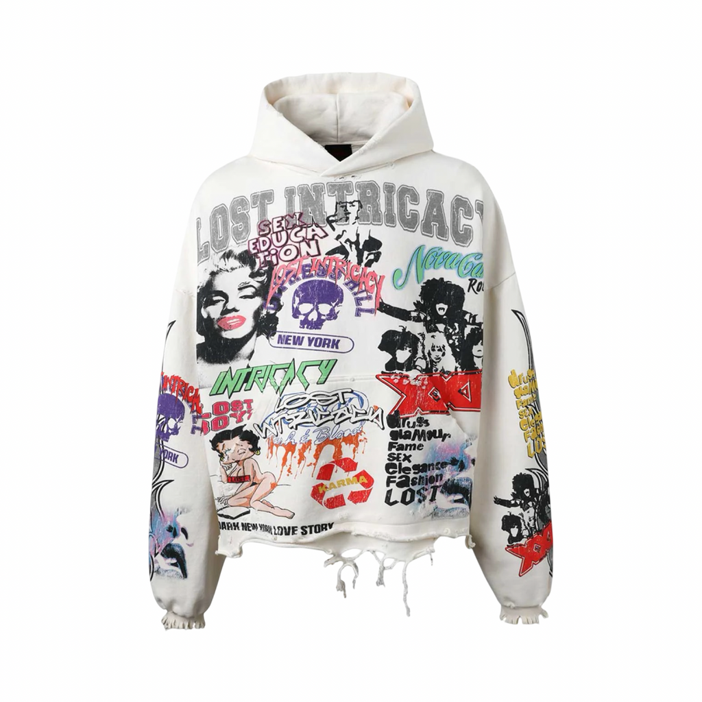 Lost Intricacy University Hoodie Cream