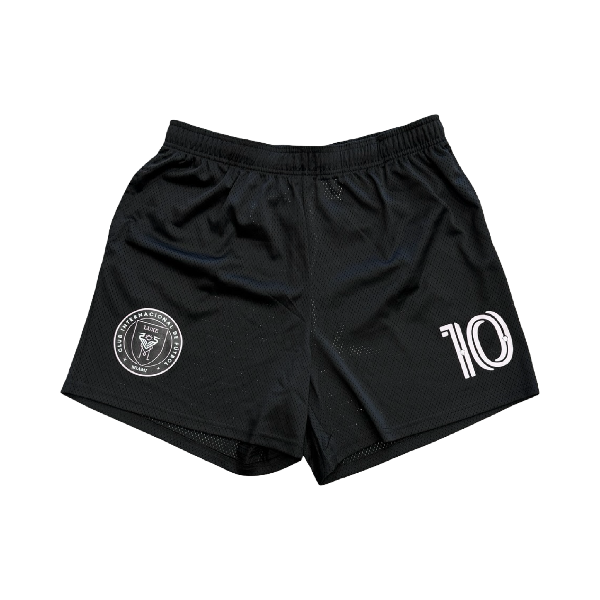 10 Black Mesh Shorts
