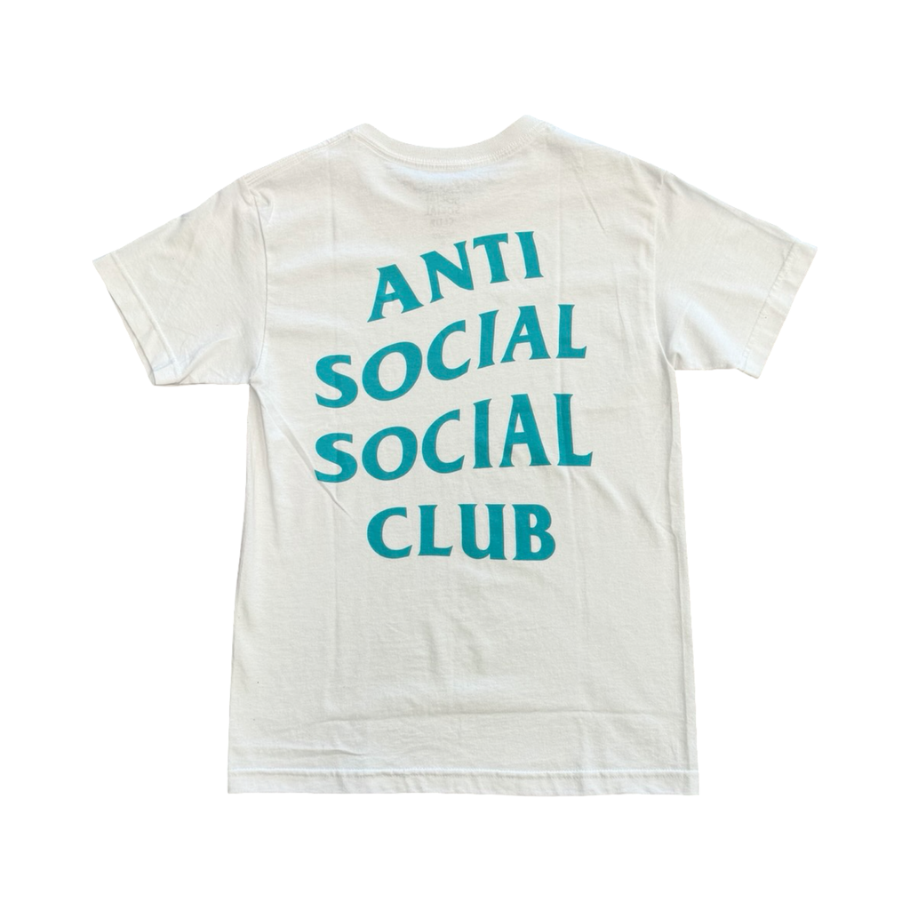 Anti Social Social Club White Tiffany Blue Logo Tee