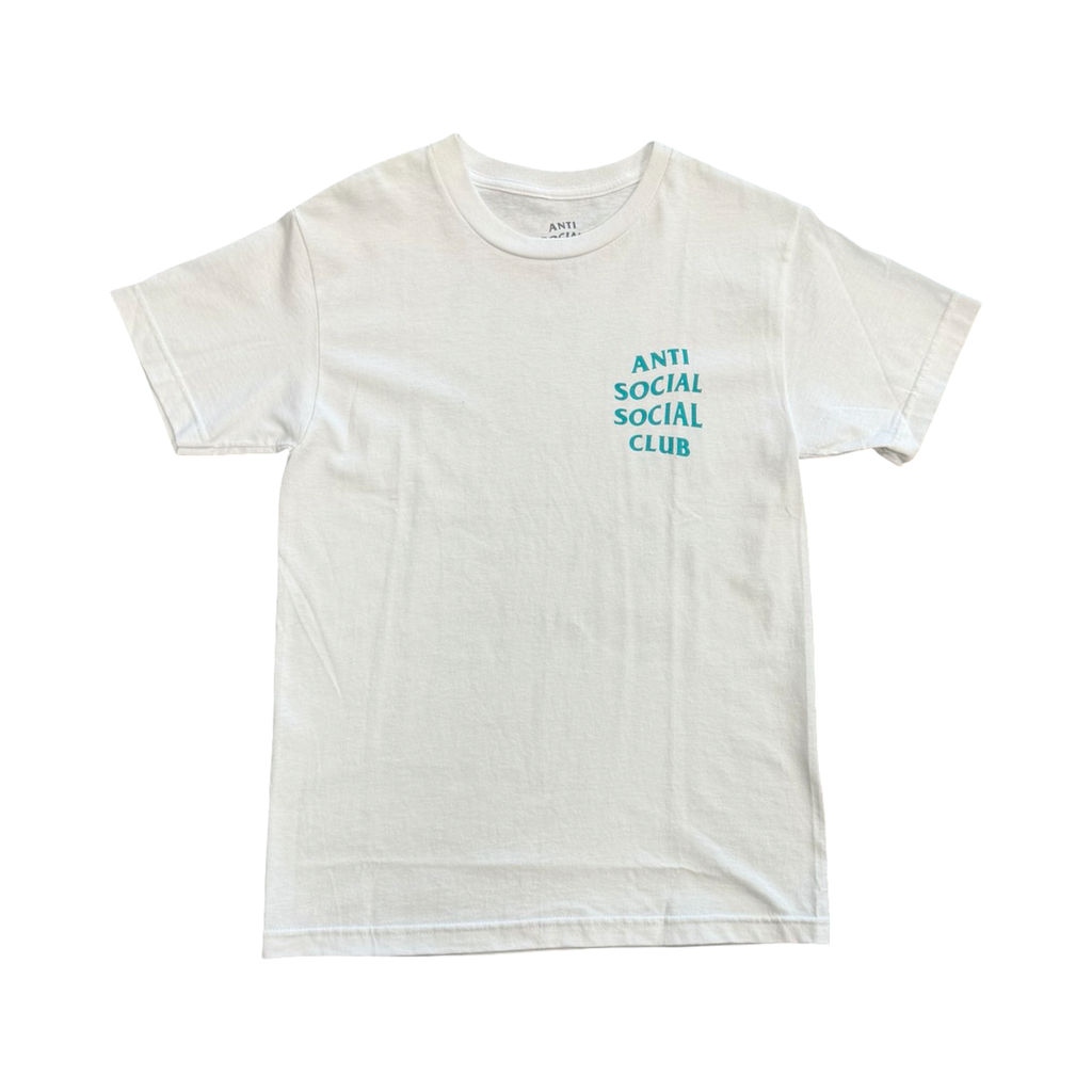 Anti Social Social Club White Tiffany Blue Logo Tee