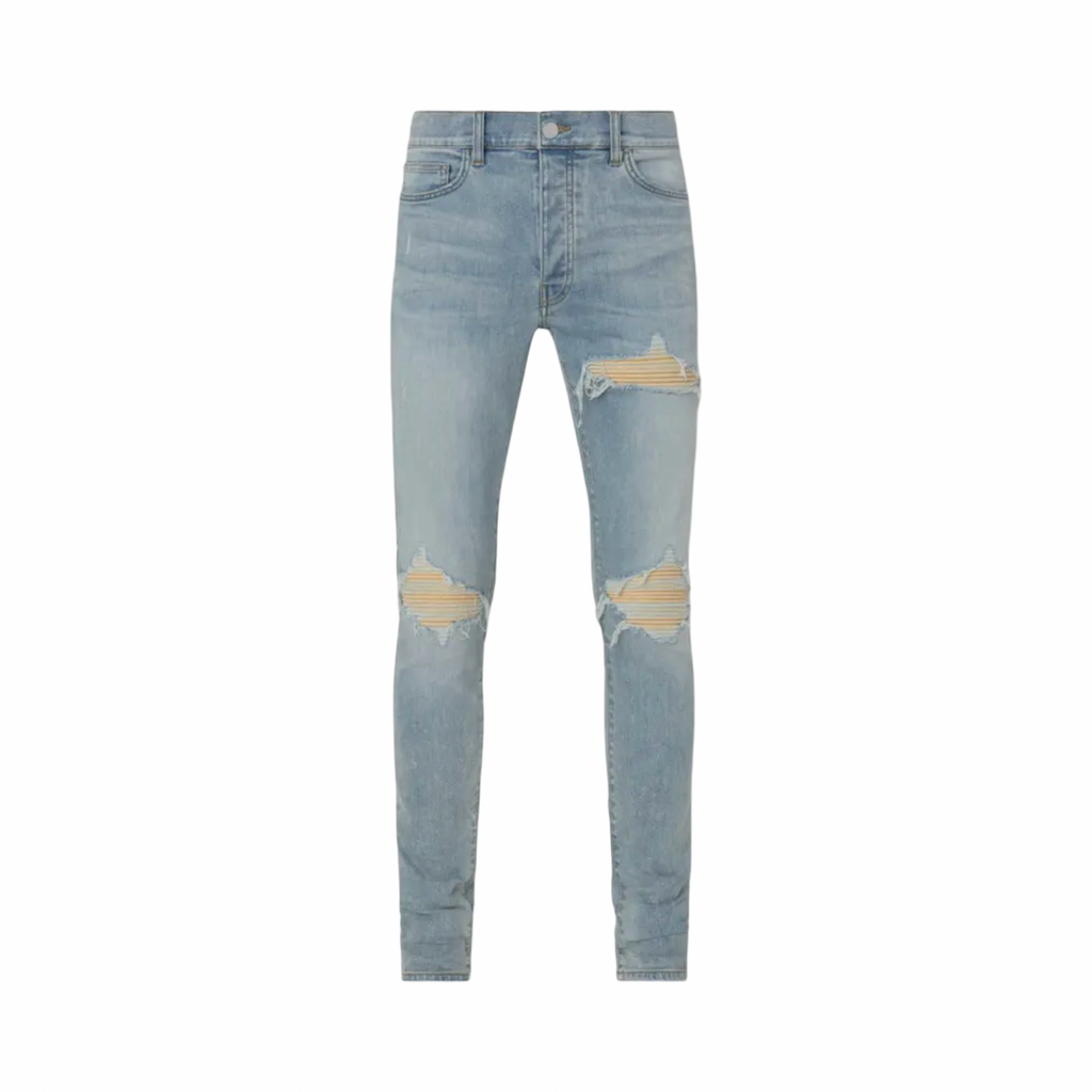 Amiri MX1 Clay Indigo Green Patch Denim