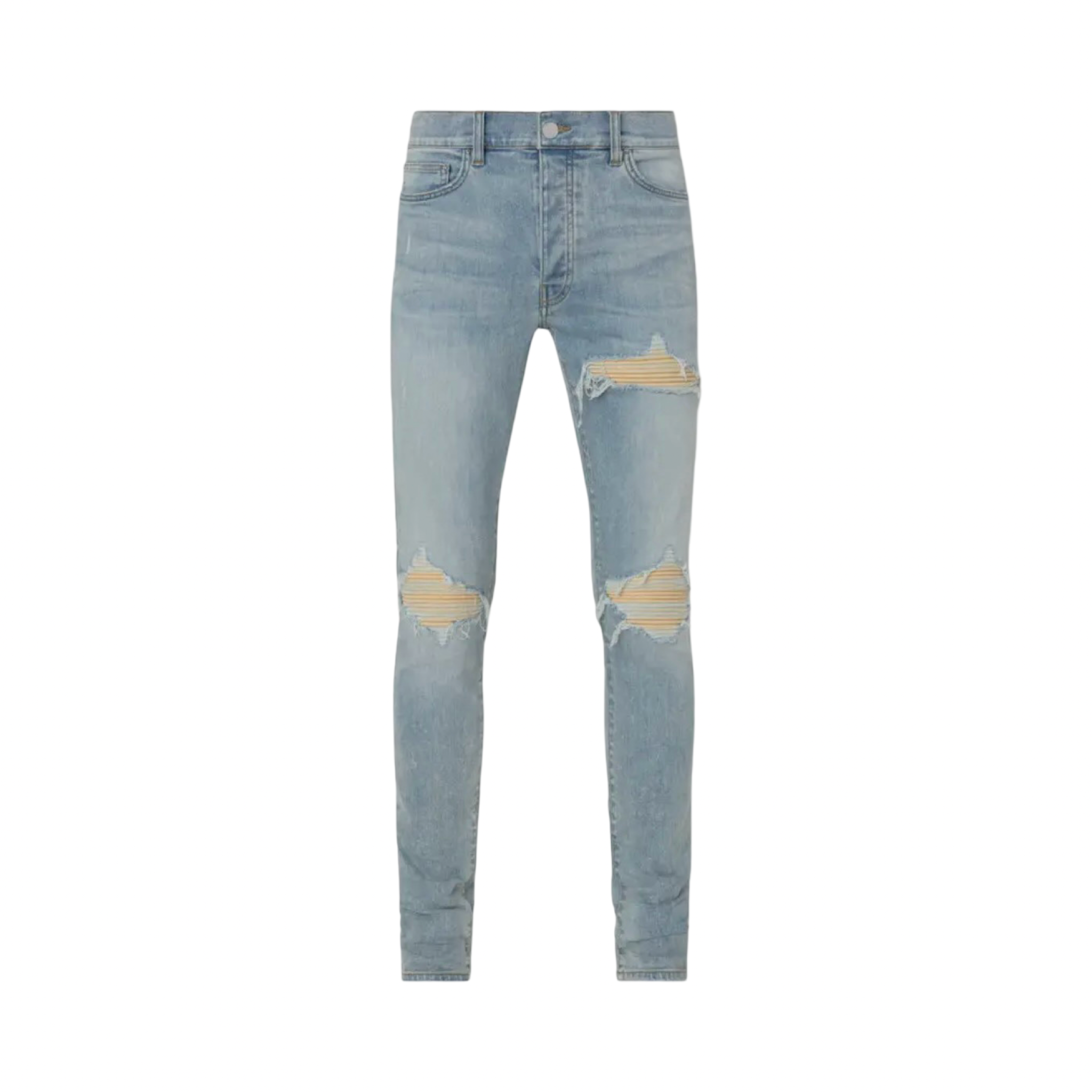 Amiri MX1 Clay Indigo Green Patch Denim