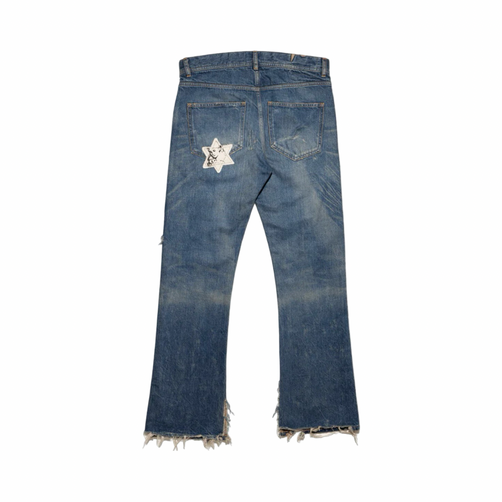 Amiri MX1 Clay Indigo Green Patch Denim