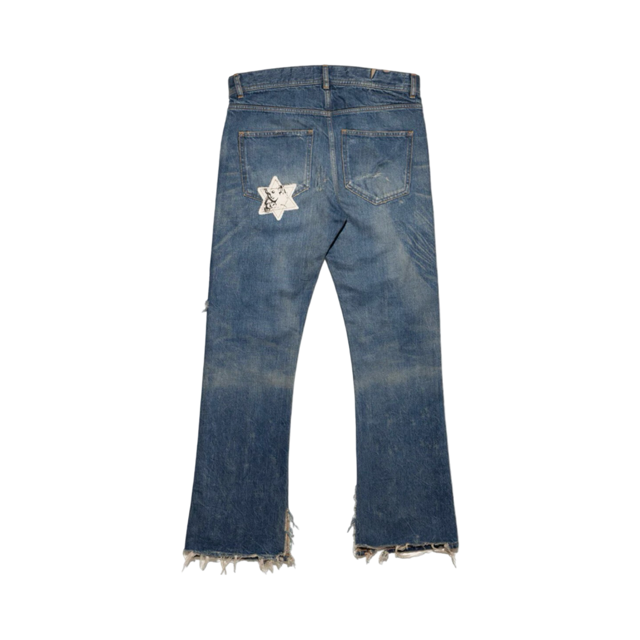 Amiri MX1 Clay Indigo Green Patch Denim