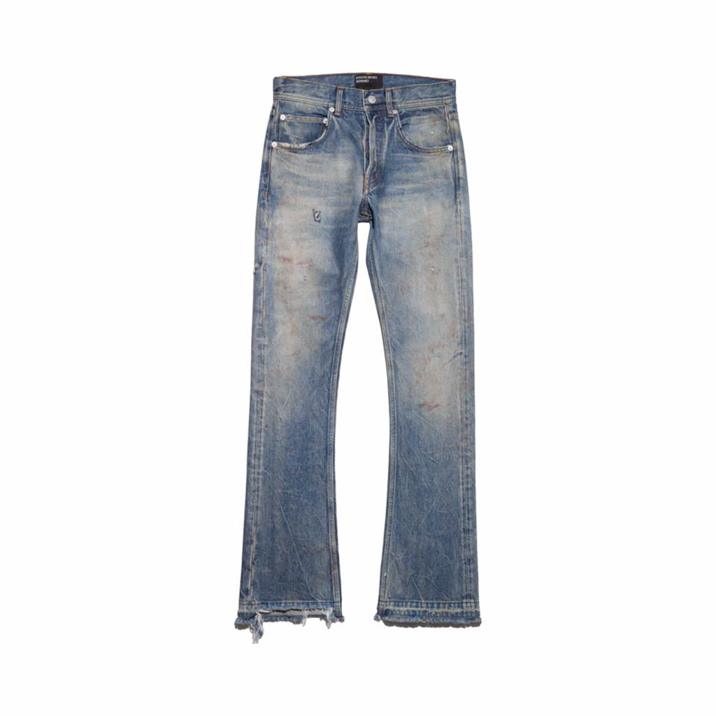 Amiri MX1 Clay Indigo Green Patch Denim