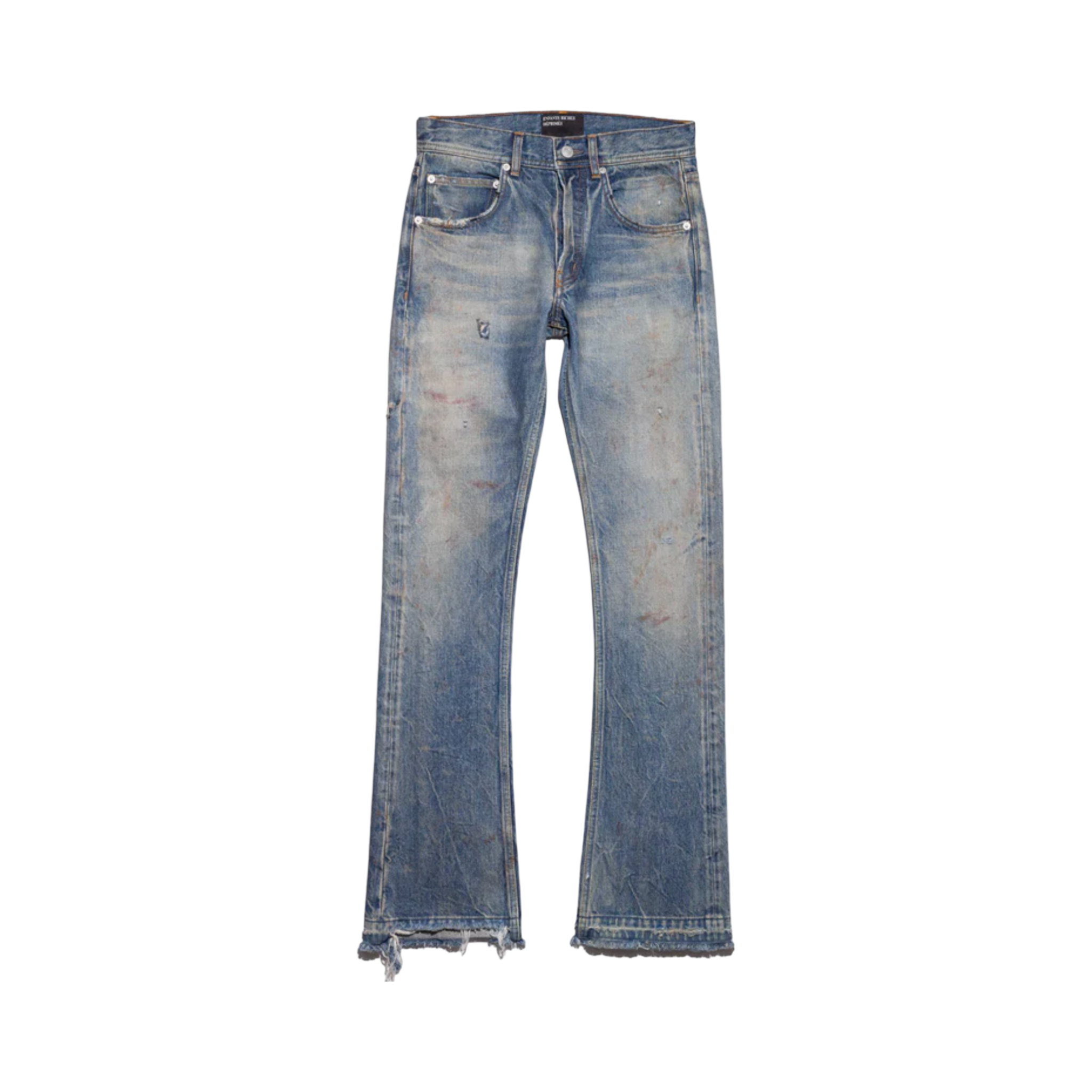 Amiri MX1 Clay Indigo Green Patch Denim