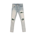 Amiri MX1 Clay Indigo Green Patch Denim