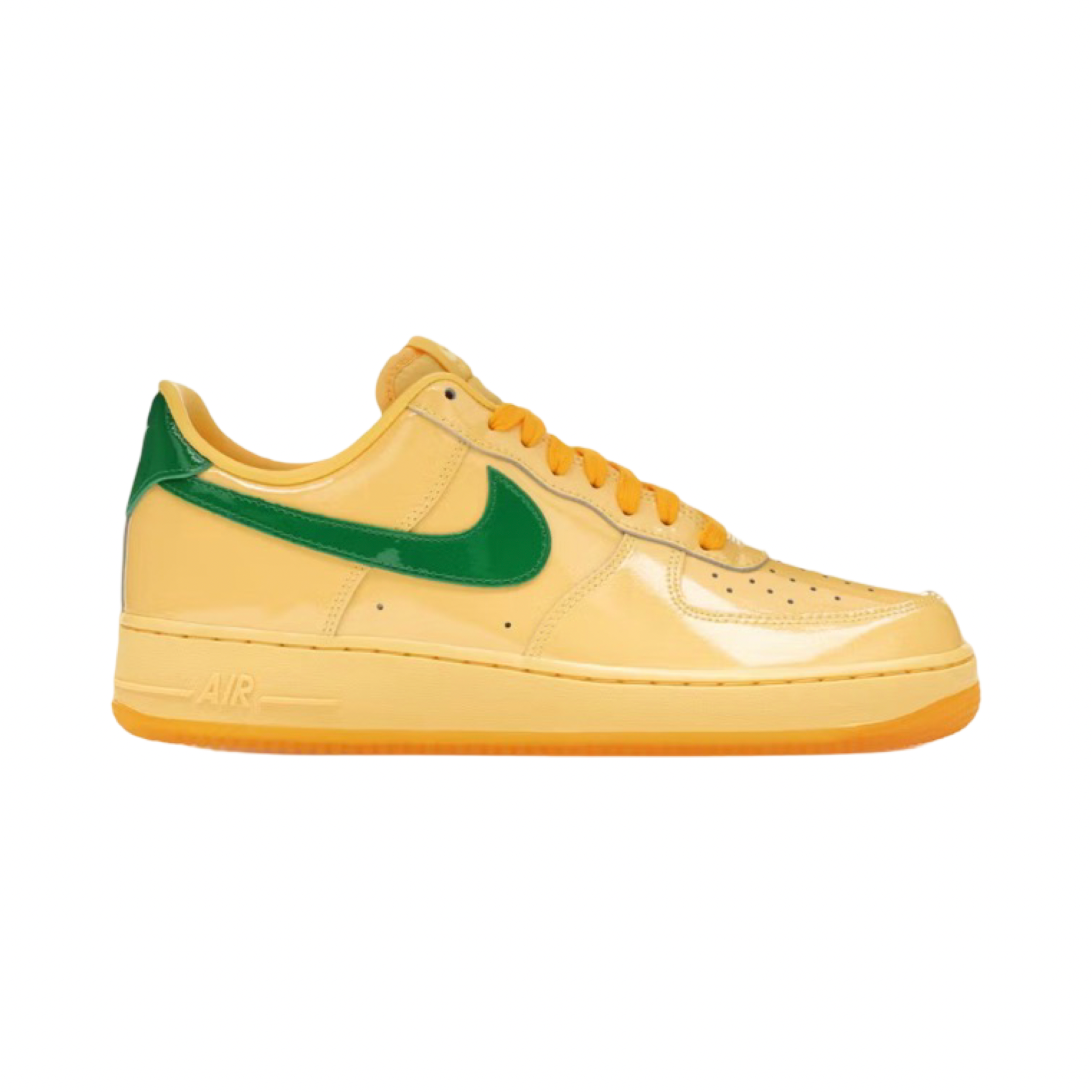 Nike Air Force 1 Low Patent Leather Topaz Gold Pine Green