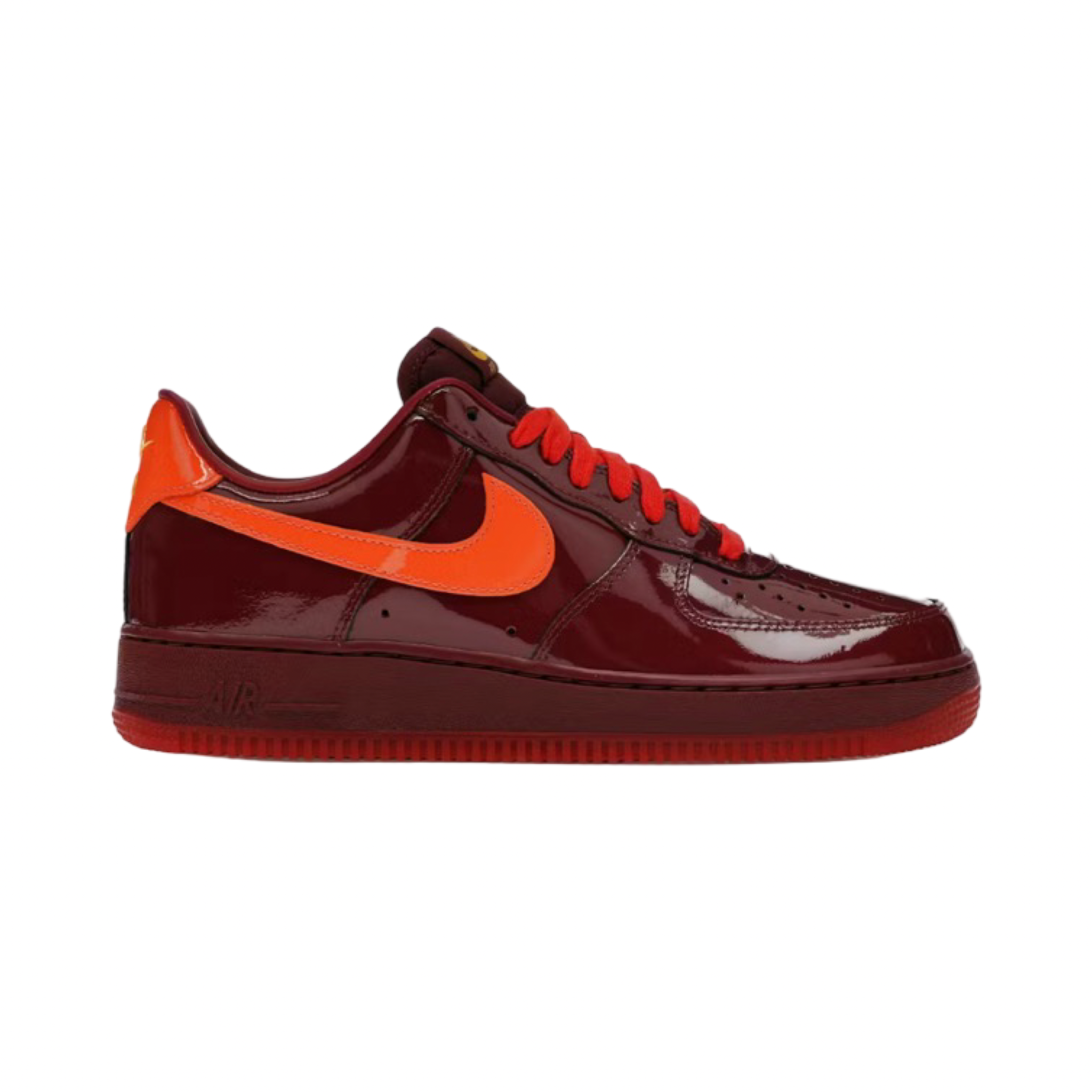 Nike Air Force 1 Low Patent Leather Dark Team Red Orange