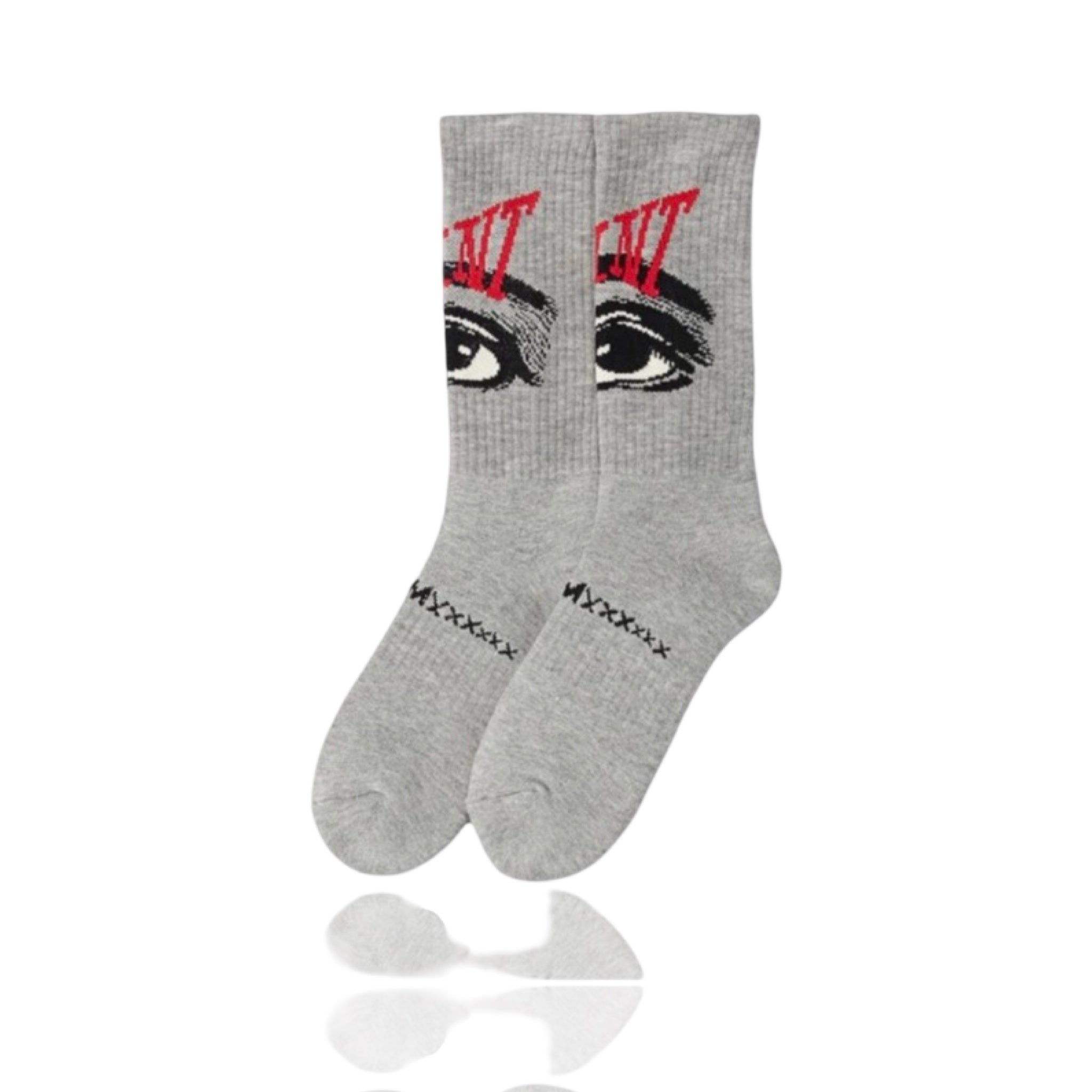 Saint Michael Eye Socks Grey