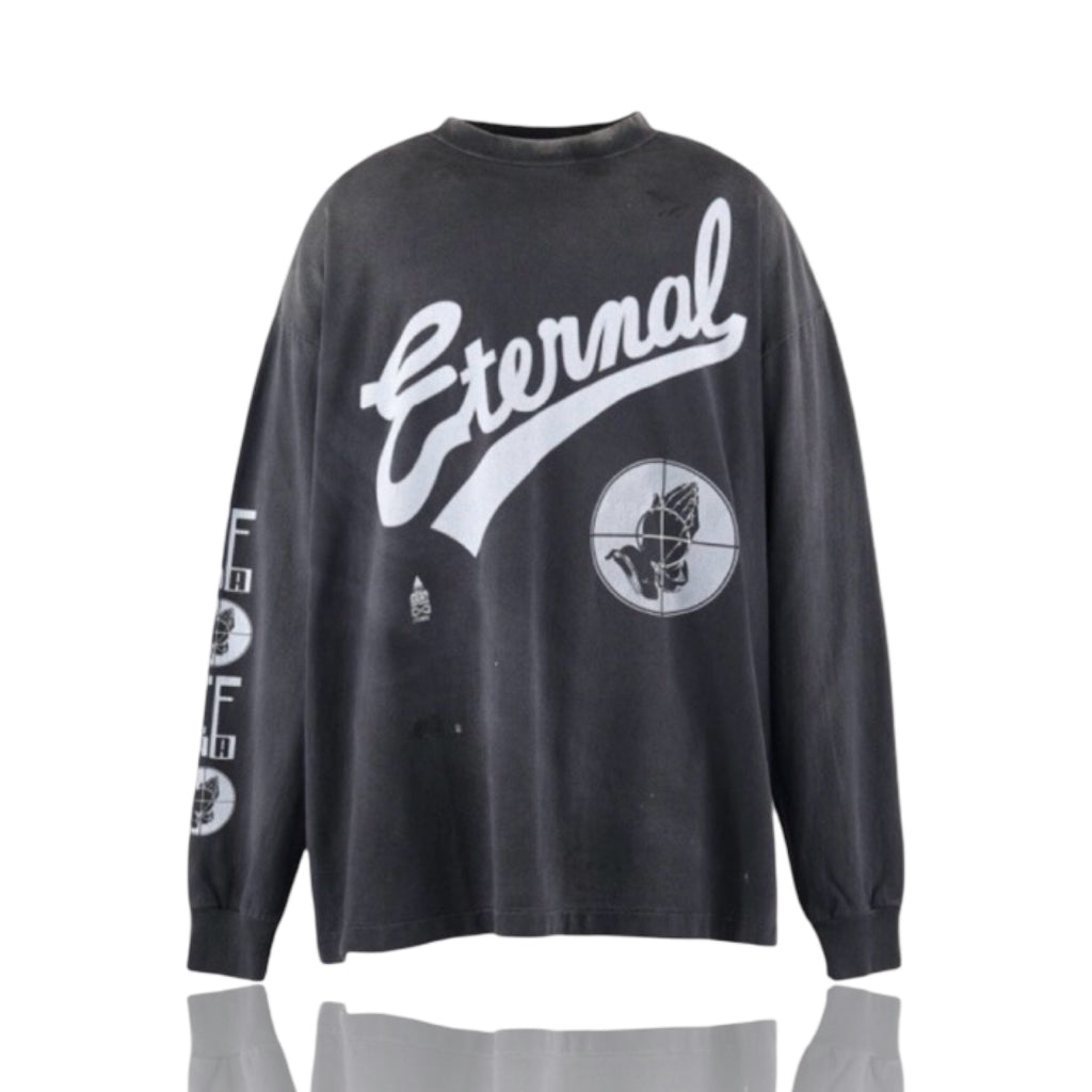 Saint Michael X Public Enemy SS Longsleeve Black